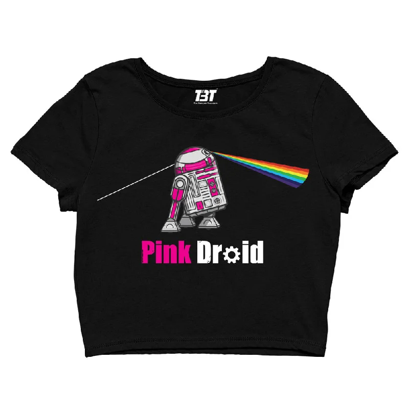 Pink Floyd Crop Top - Pink Droid Elegant Women's Formal 