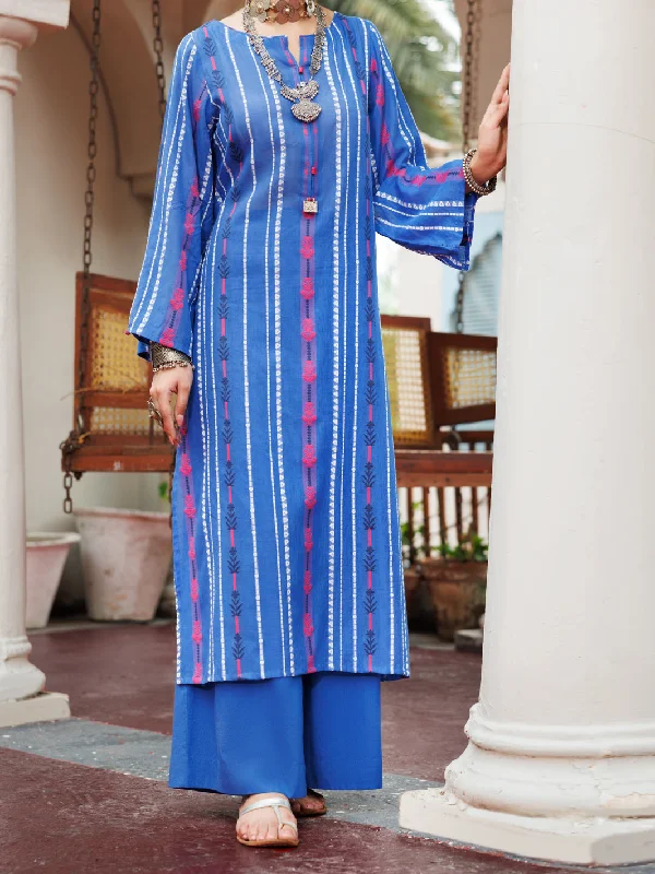 Blue Yarn Dyed Tunic - AWP-LK-723 Modern Women's Tech