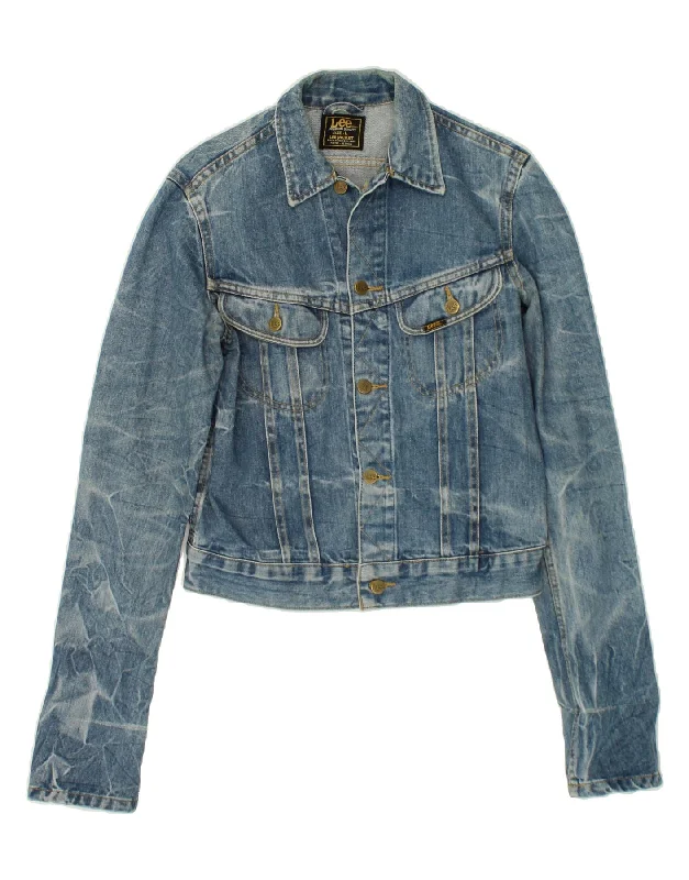 LEE Womens Denim Jacket UK 14 Large Blue Cotton Casual Women's Loose - fitting
