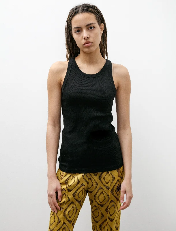 Rib Vest Black Modern Women's Tech