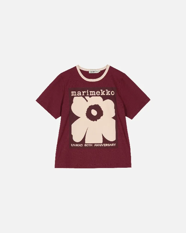 Kioski Erna Unikko Placement Short Sleeve Top 63cm Earthy Women's Hemp - based