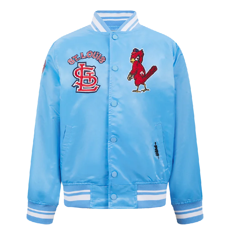 ST. LOUIS CARDINALS RETRO CLASSIC LITTLE BOYS RIB SATIN JACKET (UNIVERSITY BLUE) Sporty Women's Tennis