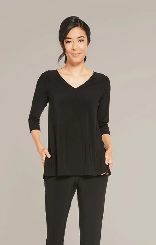 Sympli, 22170-2 Go To V-Neck Relax Stylish Women's Neon
