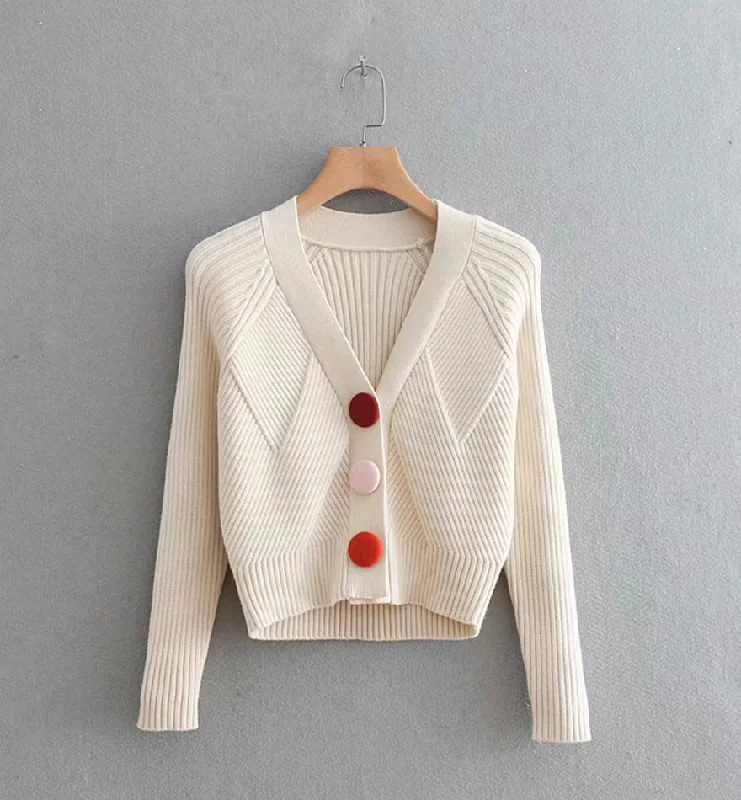 Sweater simple cardigan long sleeve sweater  143 Sophisticated Women's 