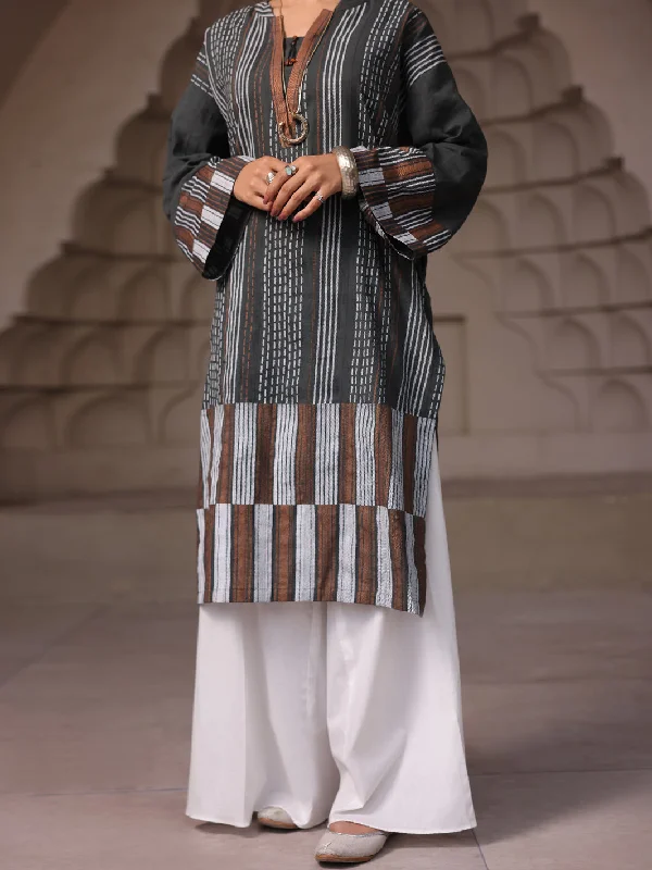 Grey Dobby Tunic - AL-LK-913 Cashmere
