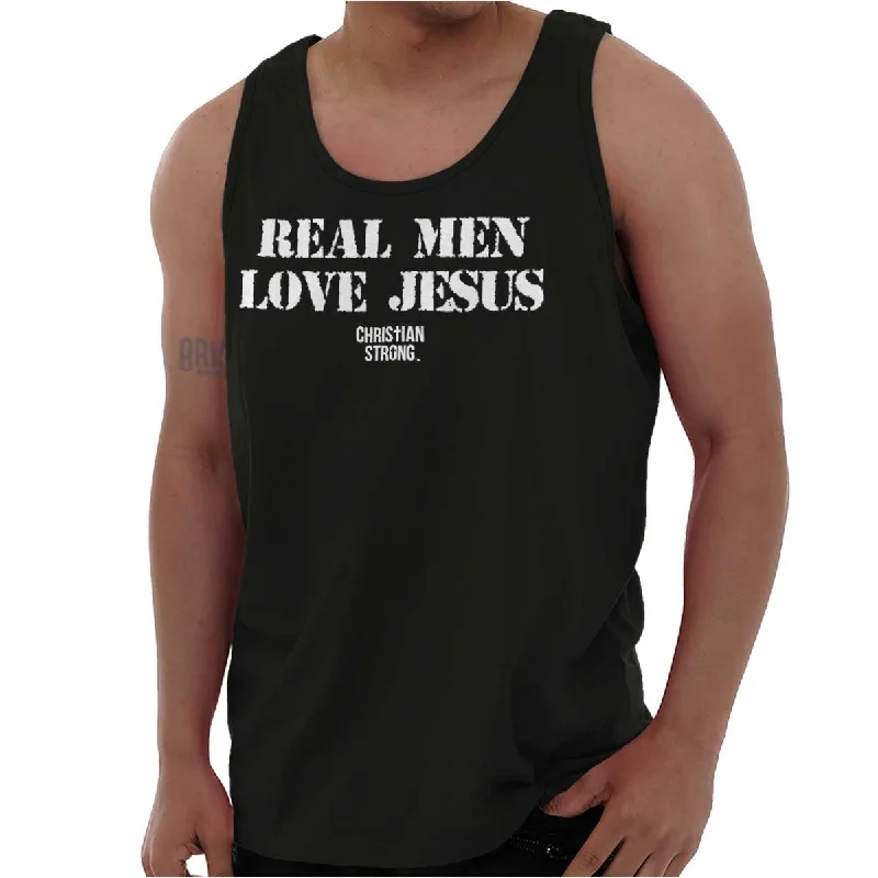 Real Men Love Jesus Tank Top Sporty Women's Tennis