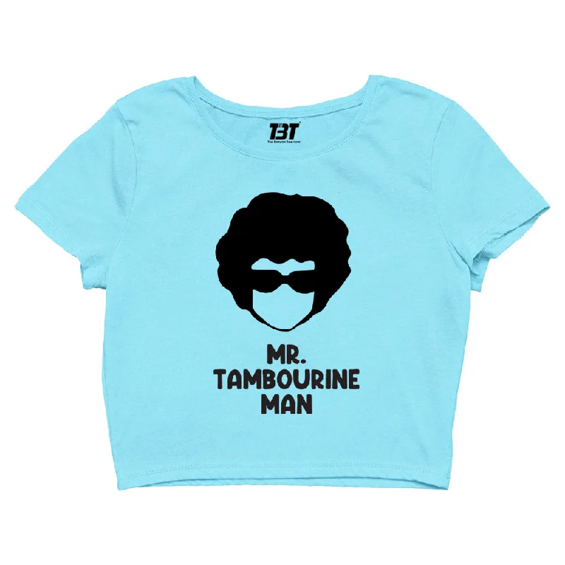 Bob Dylan Crop Top - Mr. Tambourine Man Elegant Women's Formal 