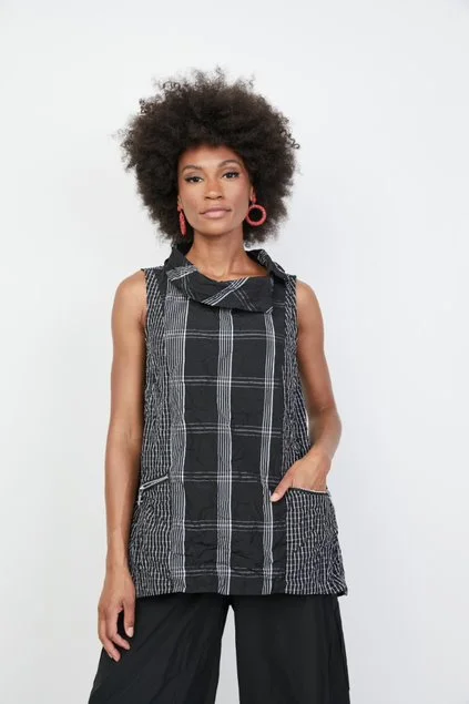 LIV Spring/Summer Sale, 108324 Plaid Grid Pattern Mix Tunic, 50% Off Regular Price British Gentlewoman Style LIV Spring/Summer Sale, 108324 Plaid Grid Pattern Mix Tunic, 50% Off Regular Price British Gentlewoman Style