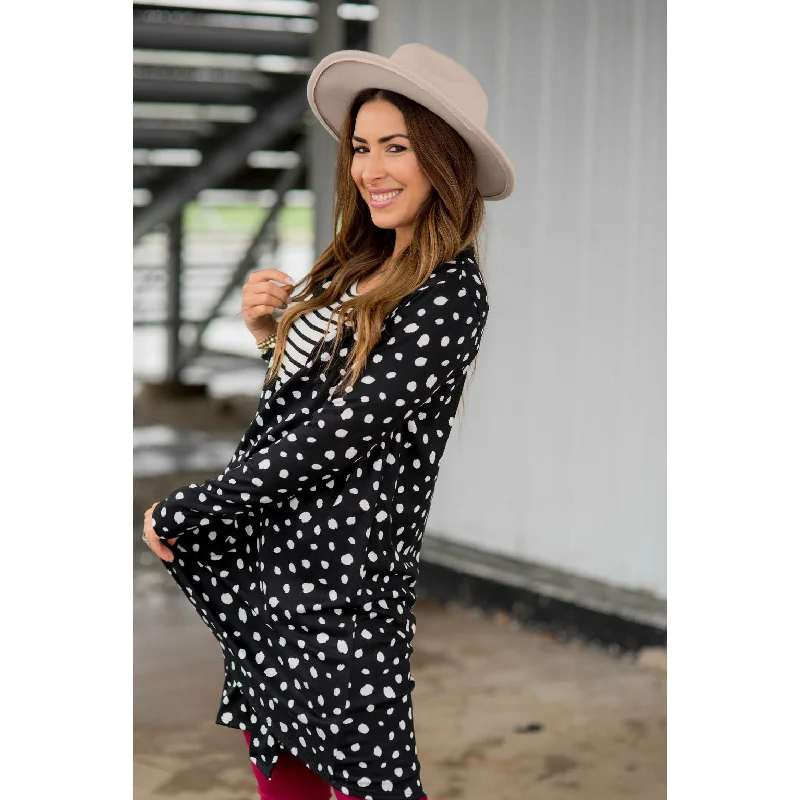 Flowy Lightweight Cheetah Tunic Cardigan Disco