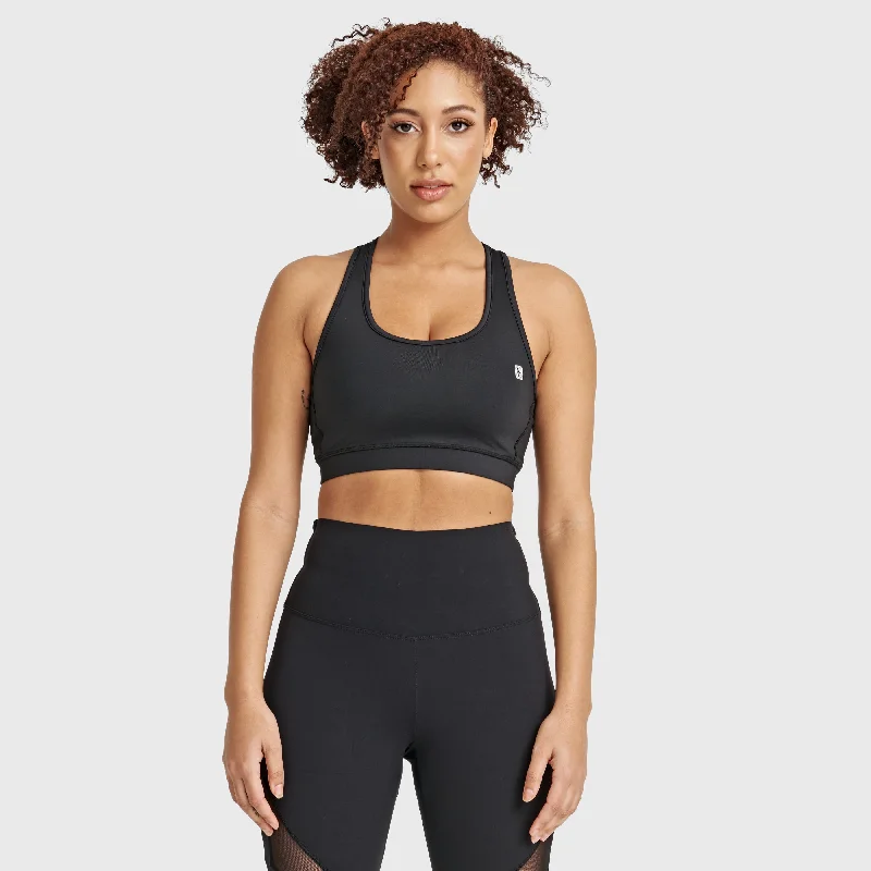 Sports Bra Animalier Print Back - Black Minimalist Women's Casual