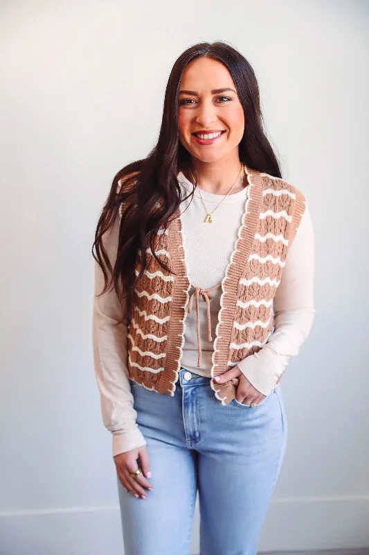 Nadine Sweater Vest Monochromatic All - in - one