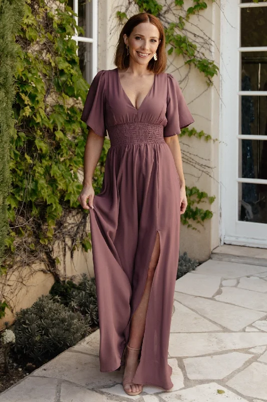 Verona Smocked Maxi Dress | Vintage Plum Women