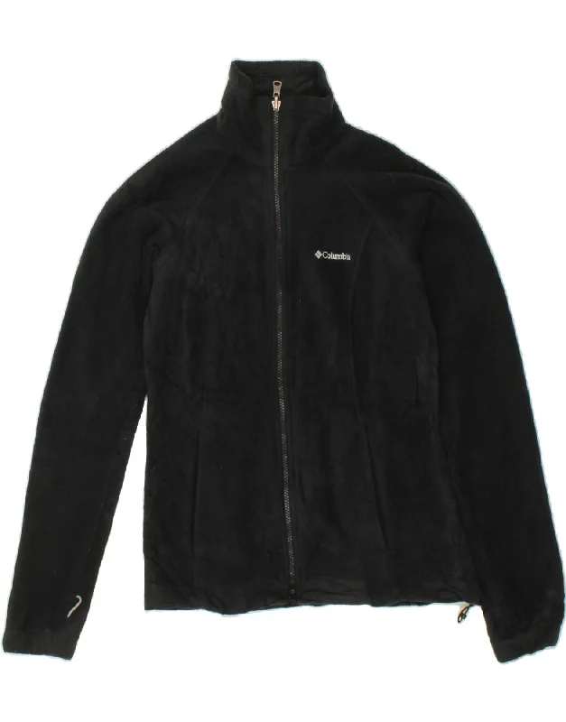 COLUMBIA Womens Fleece Jacket UK 10 Small Black Polyester Country