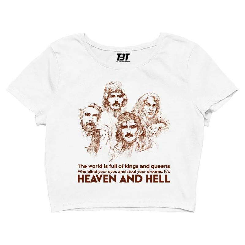 Black Sabbath Crop Top - It's Heaven And Hell Elegant Women's 