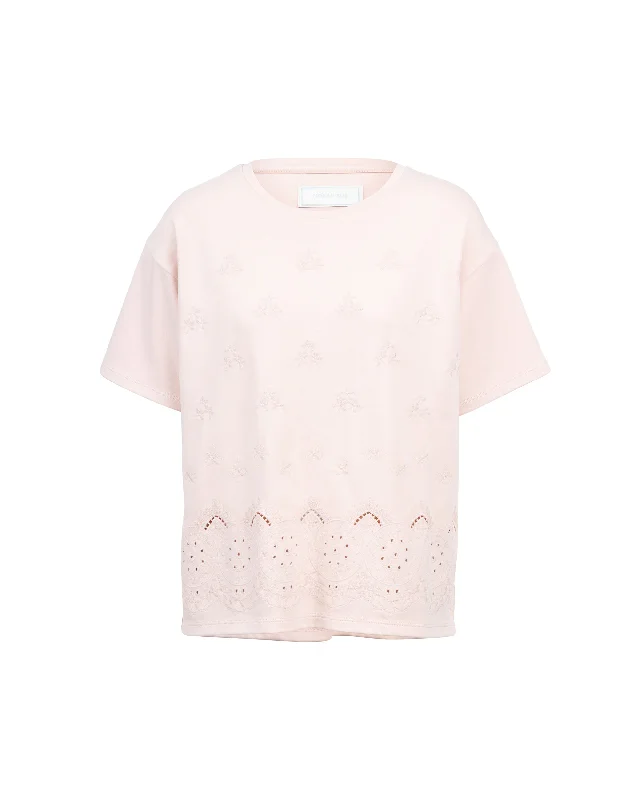 NORAH SUE Floral Cut Work Tee Australian Beach