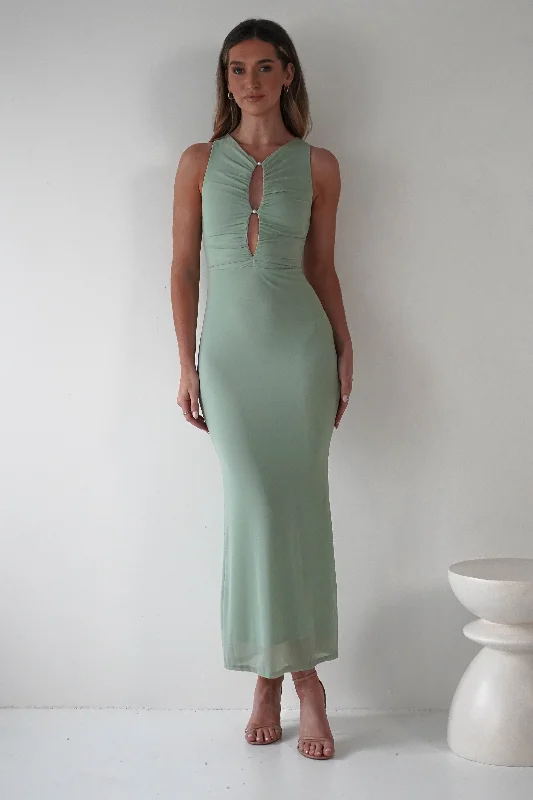 Hallie Mesh Bodycon Maxi Dress | Sage Feminine Women's Style 