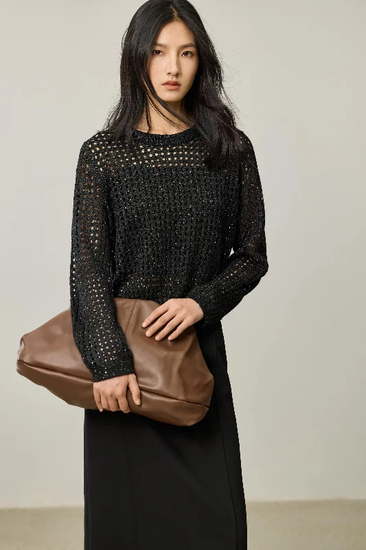 LILY Mesh Sequin Knit Compression