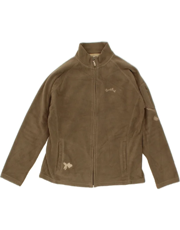 WEIRD FISH Womens Fleece Jacket UK 18 XL Beige Polyester Cool Women's Skate