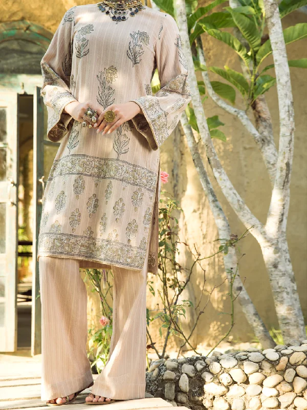 Light Brown Yarn Dyed Tunic - AL-LK-881 Confident Women's High - fashion