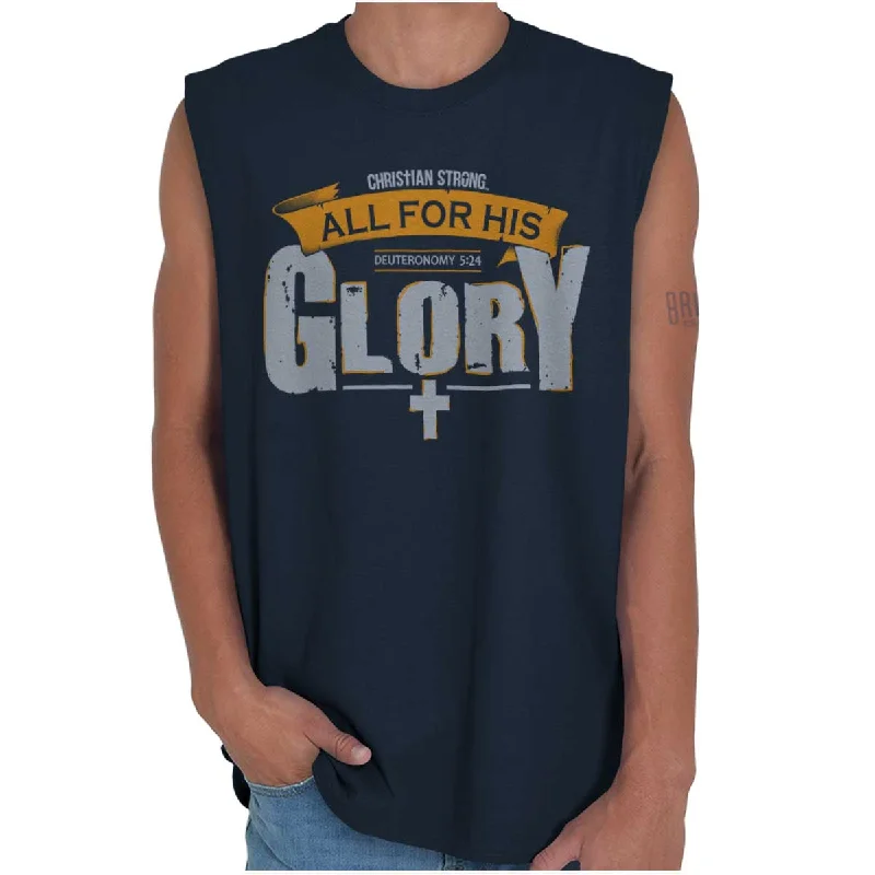 All for His Glory Sleeveless T-Shirt Contemporary 