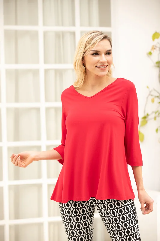 Orange by Fashion Village (Bamboo), T98VSS PLUS Bamboo Reversible Top Traditional Women's Orange by Fashion Village (Bamboo), T98VSS PLUS Bamboo Reversible Top Traditional Women's