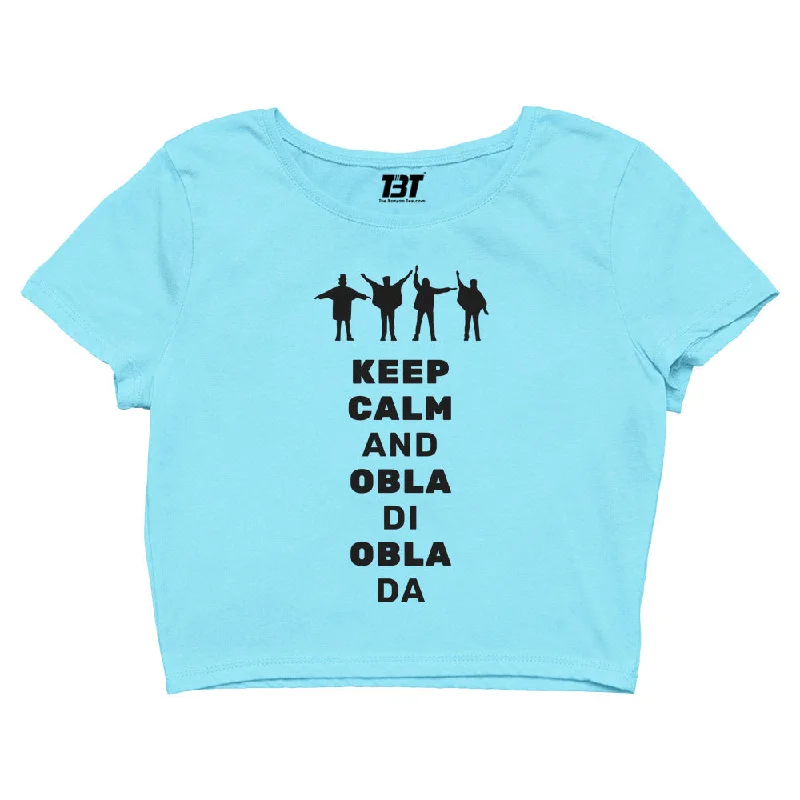The Beatles Crop Top - OBLA DI OBLA DA Cool Women's Distressed