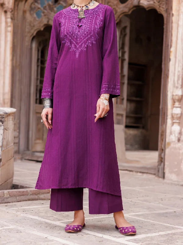 Purple Stripe Dobby Tunic - AWP-LK-704 Artistic Women's Avant - 