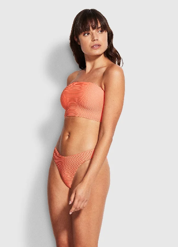 Essentials High Cut Pant - Papaya Punch Sharp Women's Italian