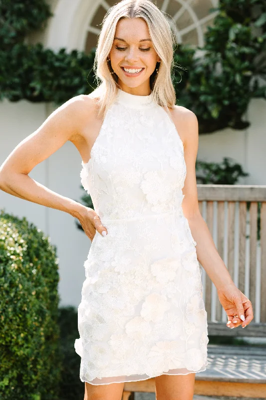 Today's The Day White Floral Dress Bold Women's Statement