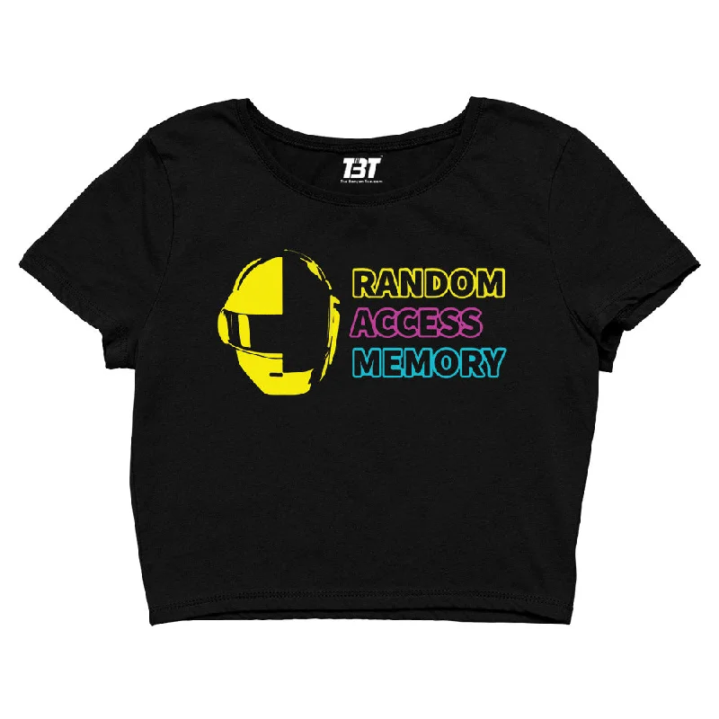 Daft Punk Crop Top - Random Access Memory Dynamic Women's High - energy