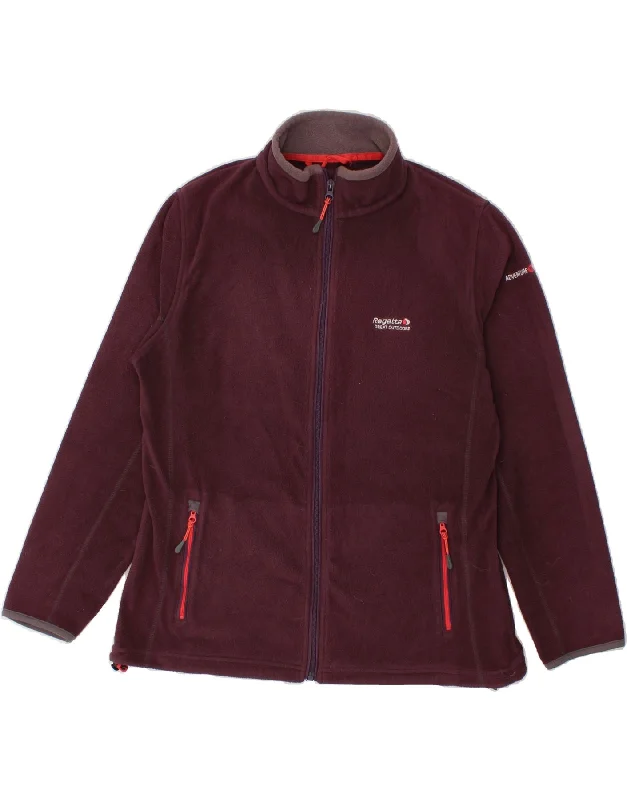 REGATTA Womens Fleece Jacket UK 14 Large  Burgundy Polyester Bohemian Women's Free