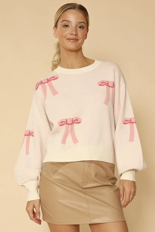 Bow Knit Sweater Modern Women's Tech