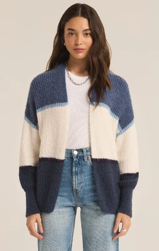 Jones Stripe Cardigan Refined Women's Hand - crafted