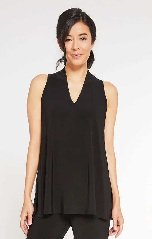 Sympli, 2117 Deep V Tunic, Sleeveless Traditional Women's Wool