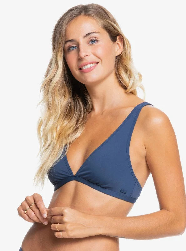 Solid Beach Classics Elongated Triangle Bikini Top Preppy Women's College