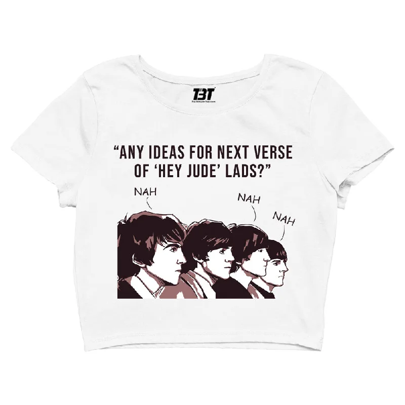 The Beatles Crop Top - Hey Jude Meme Practical Women's Quick - dry