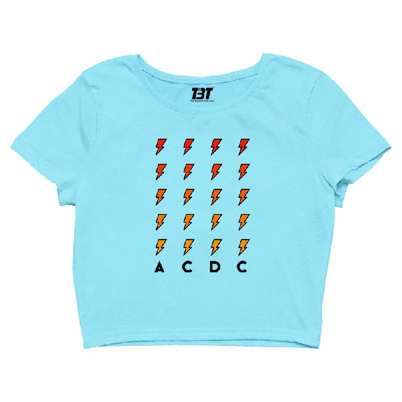 AC/DC Crop Top - High Voltage Refined Women's Hand - crafted