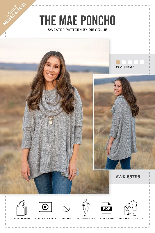 Mae Poncho Sweater Bold Women's Statement