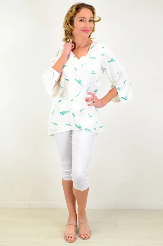 Fly Away Linen Cotton Tunic Top Preppy Women's College
