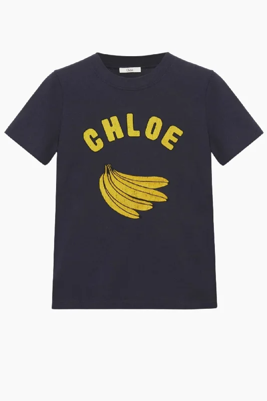 Chloé Bananas T-Shirt - Twilight Blue Athletic Women's High - 