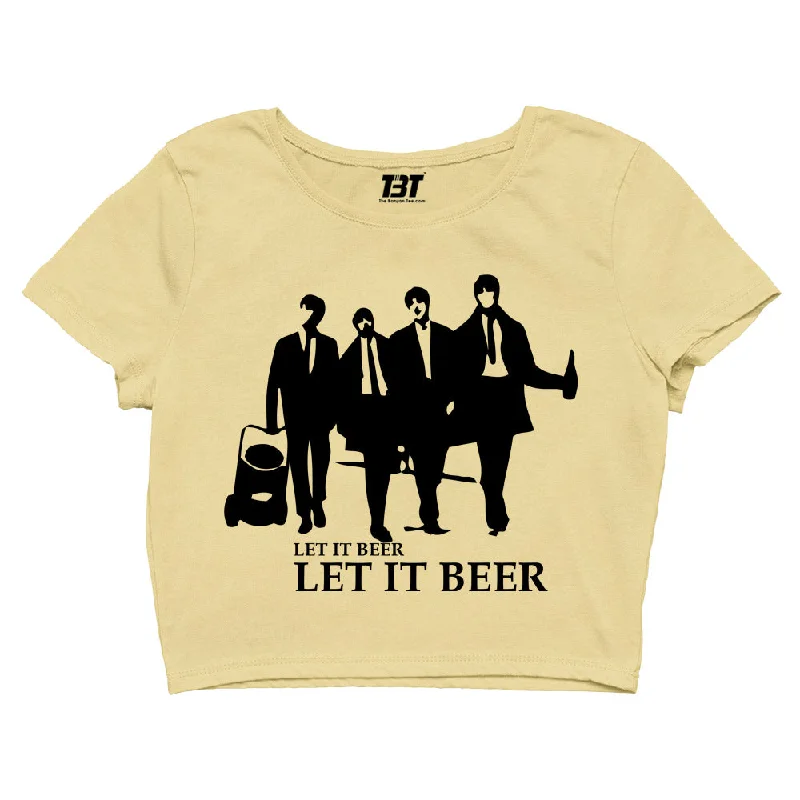 The Beatles Crop Top - Let It Beer Traditional Women's Wool