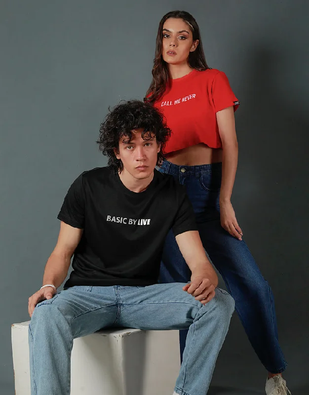 Men's Basic by Live Crew Neck Print T-Shirt Refined Women's Velvet
