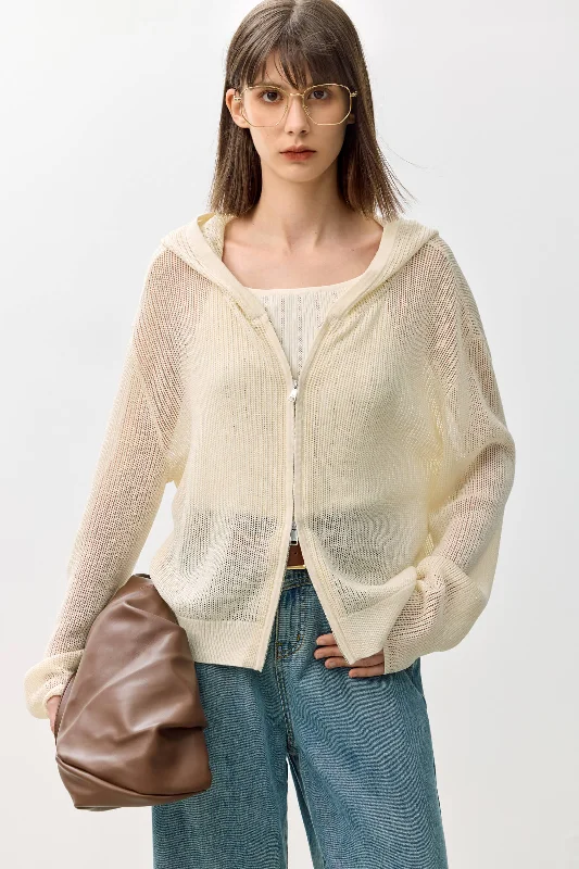 LILY Breathable Hooded Cardigan Youthful Women's Pop