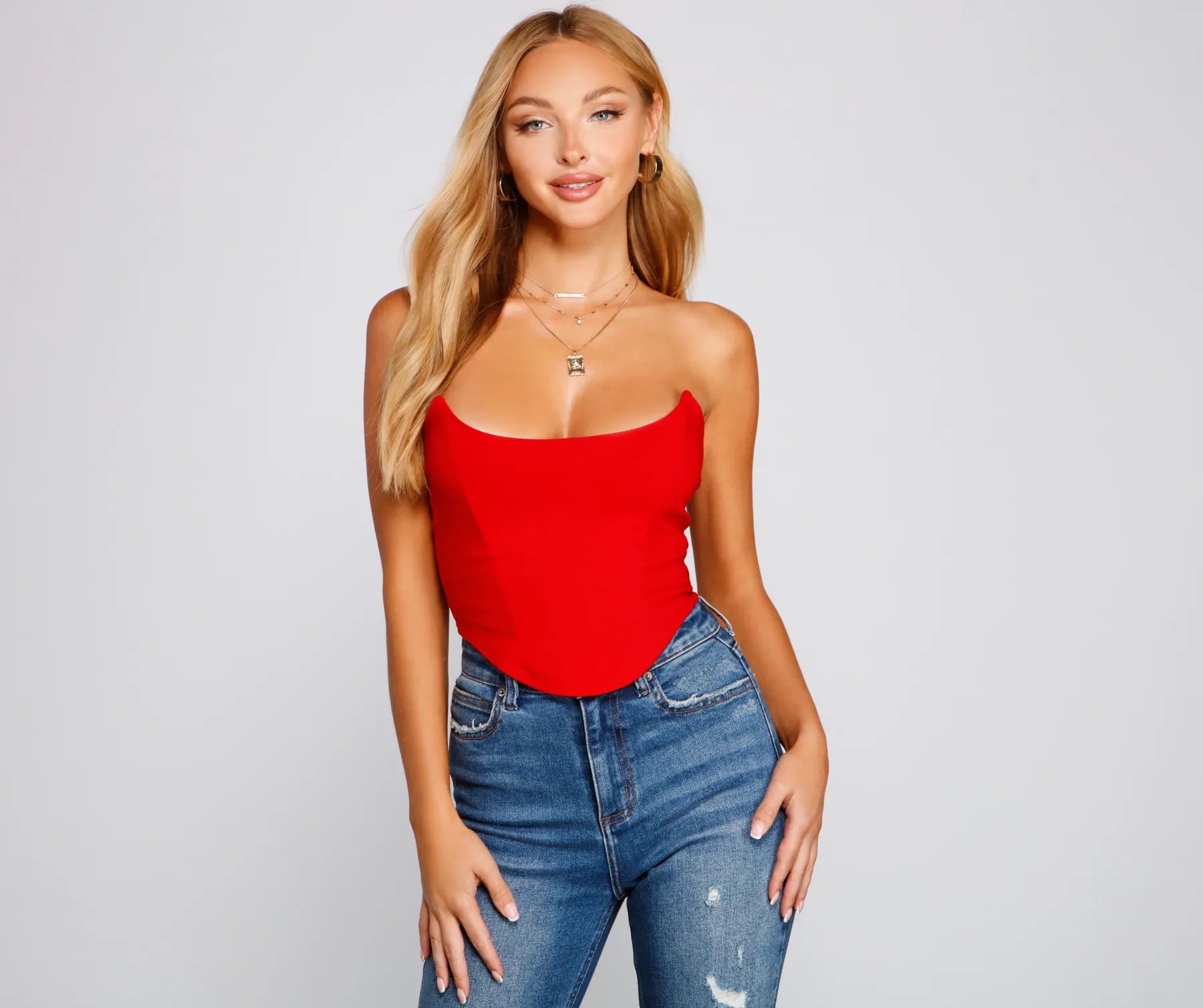 Start A Spark Strapless Corset Casual Women's Loose - fitting