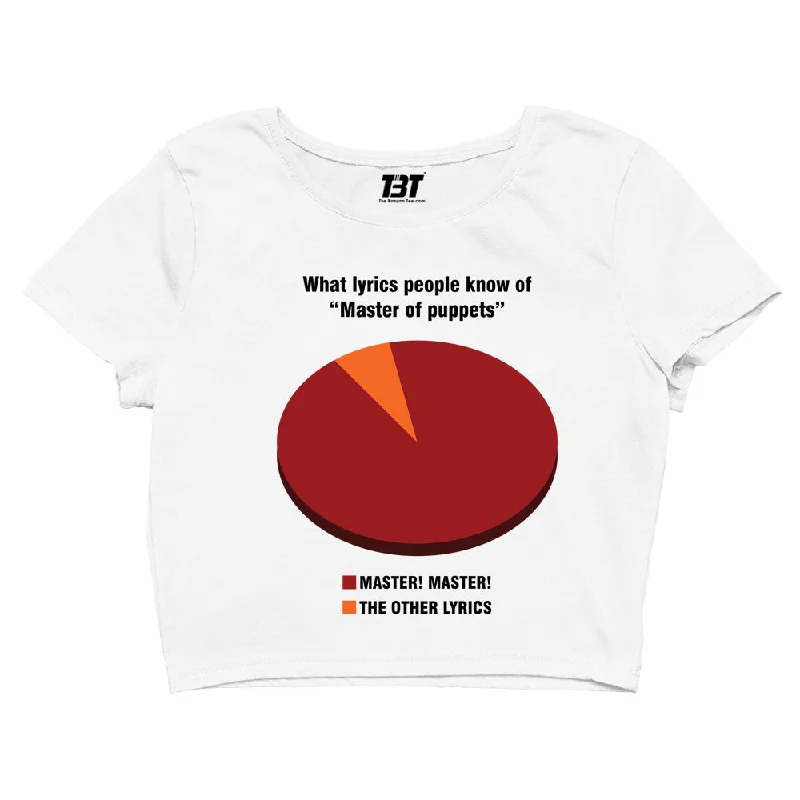 Metallica Crop Top - Master Of Memes Monochromatic Office Style