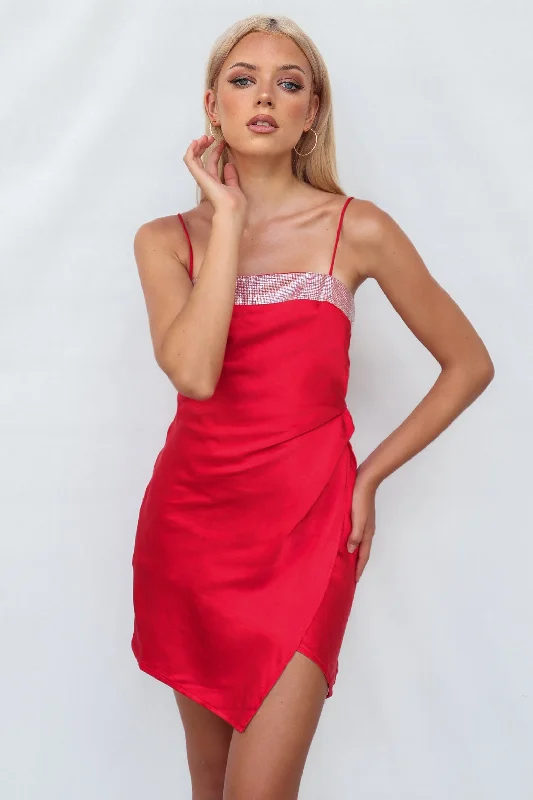 Calvary Mini Dress - Red Cashmere