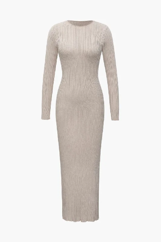 A&A Casual Knit Ribbed Body Maxi Country