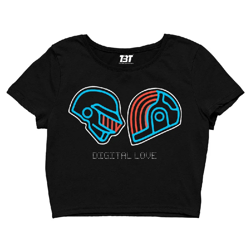 Daft Punk Crop Top - Digital Love Artistic Women's Avant - 