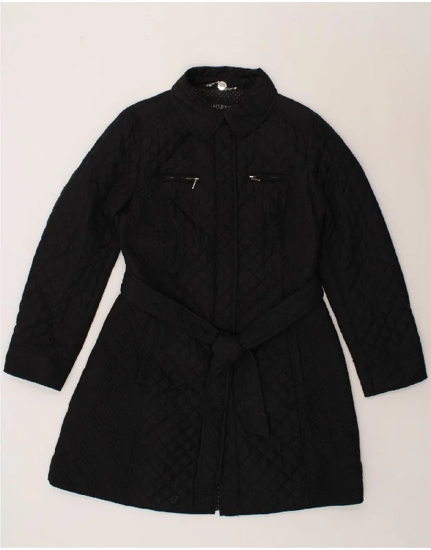 HOBBS Womens Quilted Overcoat UK 14 Medium Black Polyamide Tough Women's Military - inspired HOBBS Womens Quilted Overcoat UK 14 Medium Black Polyamide Tough Women's Military - inspired