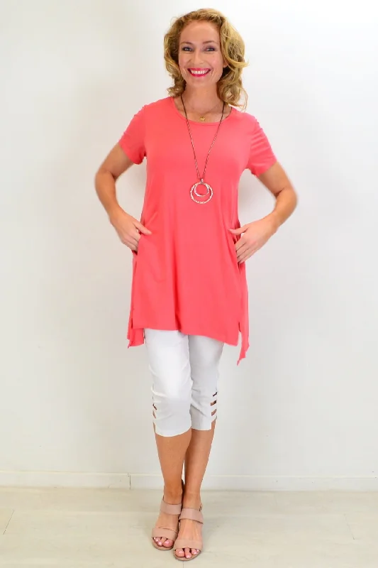 Apricot Bamboo Pocket Tunic Top Cashmere